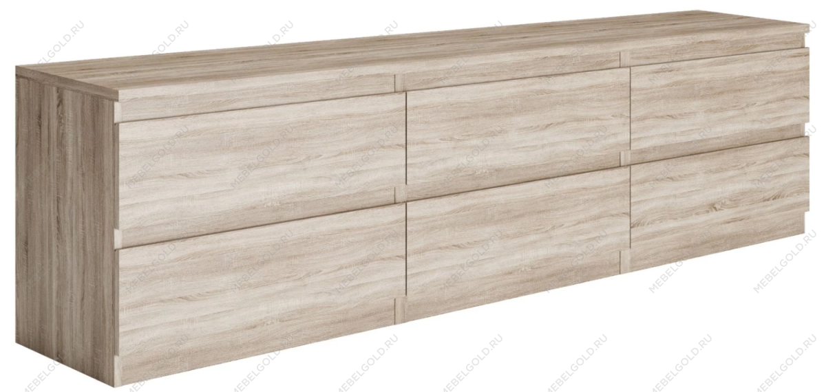 КАСТОР (KULLEN) тумба ИКЕА / IKEA 6 ящиков сонома