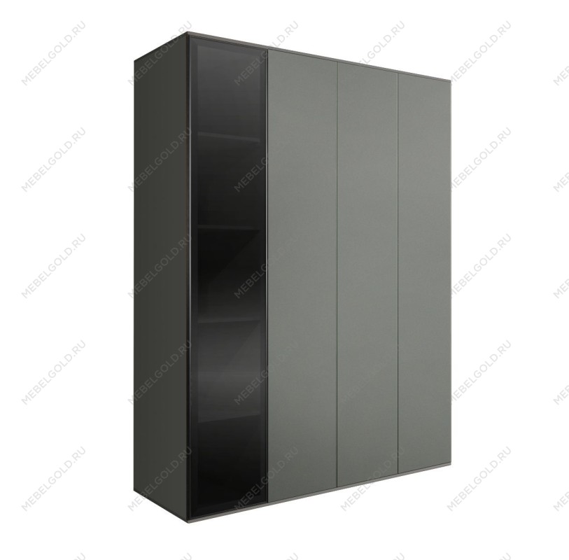 Шкаф 4-х дв. Bogemia Air (Серый/Черный) БМШ2/4(1)