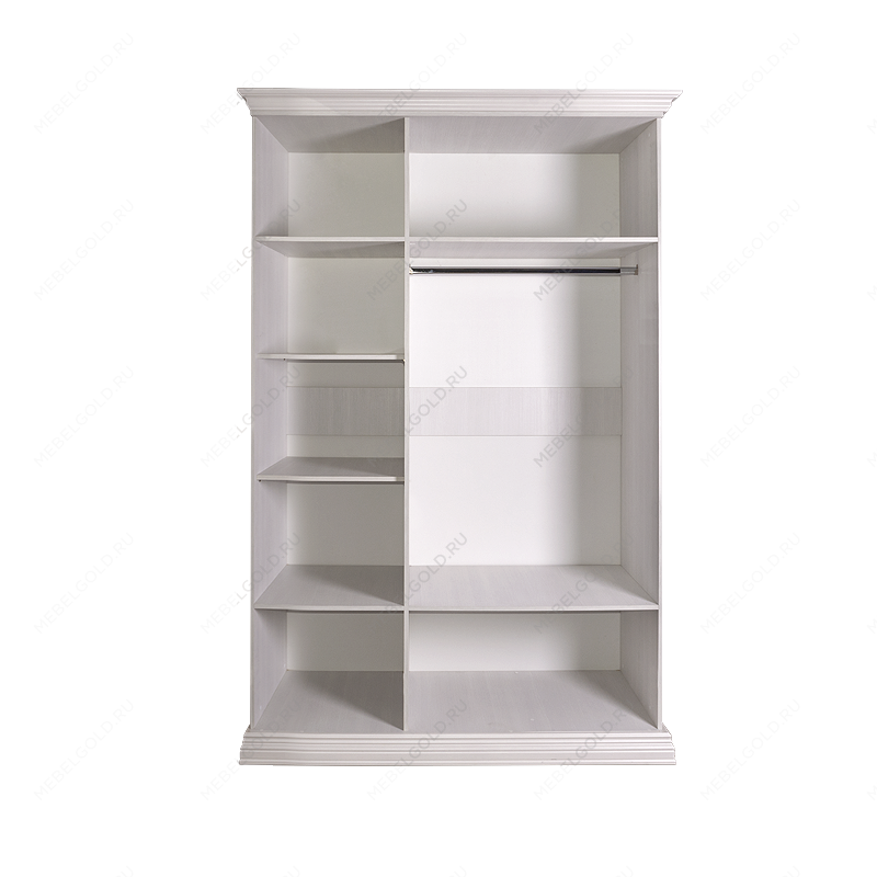 Шкаф 3-х дв. для платья и белья (1 зеркало) Амели дуб АМШ1/3 | изображение 1