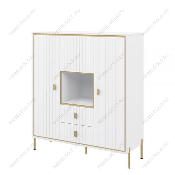 Шкаф комбинированный Люксор MH-042-03 белый глянец