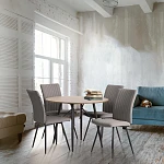 Стул обеденный Monte Carlo, флок, серый/черный, 29, 50х55х93 | изображение 14