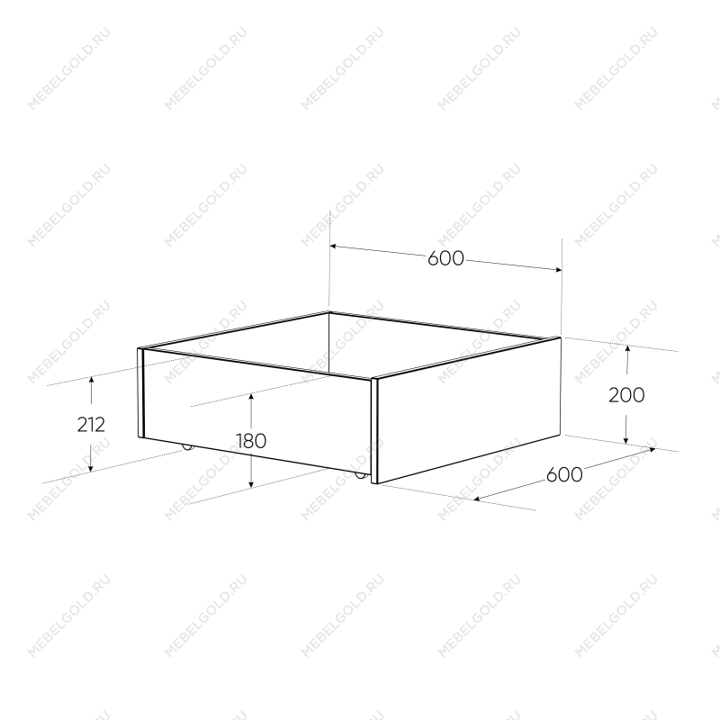 ОРИОН ящик под кровать выкатной ИКЕА / IKEA 60 сонома | изображение 1