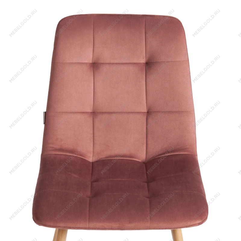 Стул CHILLY (mod. JSC-220), Велюр/металл, 44,5х52,5х88 см, Coral (коралловый) HLR44 / натуральный | изображение 6