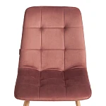 Стул CHILLY (mod. JSC-220), Велюр/металл, 44,5х52,5х88 см, Coral (коралловый) HLR44 / натуральный | изображение 6