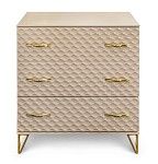 Комод Лара 3 ящика бежевый глянец | изображение 1