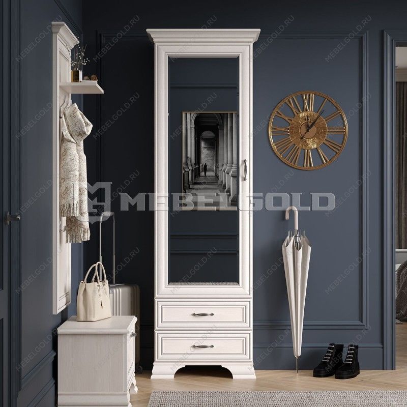 Шкаф 1-створчатый Тиффани 1Z2S вудлайн кремовый | изображение 1