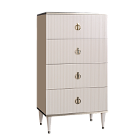 Комод 4 ящика Римини СОЛО (Слоновая кость/Серебро) РМКМ-6(s)