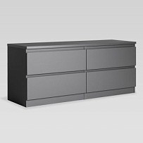 КАСТОР (KULLEN) тумба 4 ящика серая