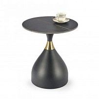 Стол журнальный Halmar SCALITA (черный/черный/золотой)