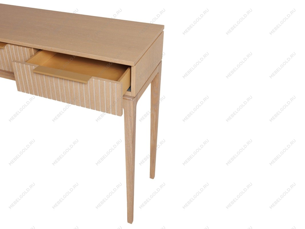 Консоль с 3-мя ящиками Bryce (Дуб Капучино с белой патиной) | изображение 3