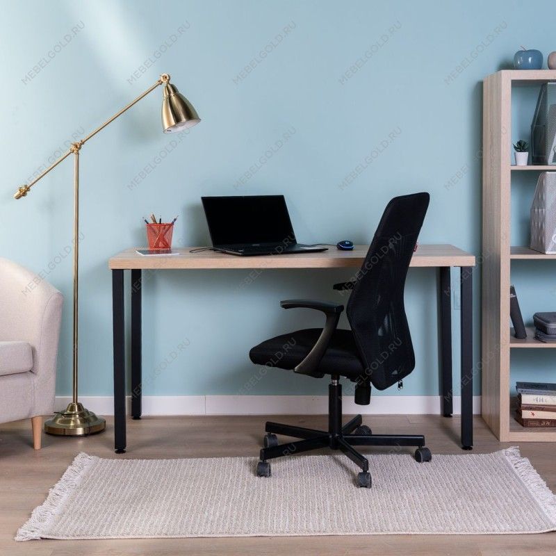 ИНГАР 2/ТТ стол письменный 140x75x55, дуб беленый/черный | изображение 3