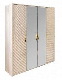 Шкаф Лара 4-дверный бежевый глянец
