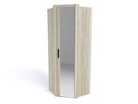 Шкаф угловой с декоративным обкладом, Мале (889*889*2316) Дуб галифакс белый