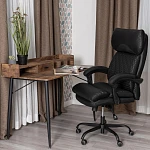 Кресло Chief metalBL, кож/зам/ткань, черный/черный стеганный/черный, 36-6/36-6/TW-11 | изображение 13