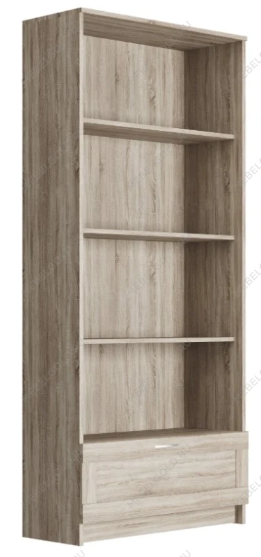 Стеллаж Сириус, 1 ящик, 78х35х190 см, дуб сонома