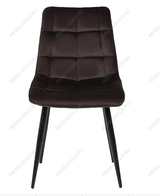 Стул Signal CHIC Velvet Bluvel 48 (коричневый/черный мат)  | изображение 2