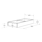 ОРИОН ящик под кровать выкатной ИКЕА / IKEA 140 белый | изображение 1