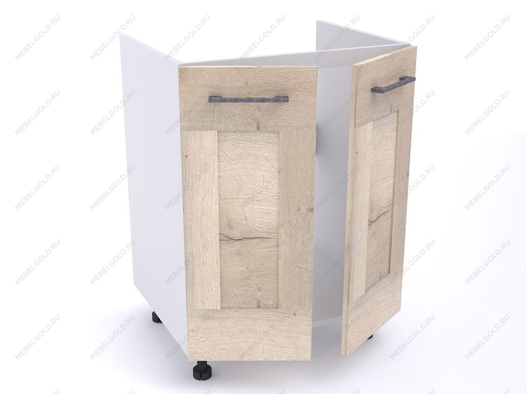 Стол под мойку СМ-60 2-х дверный, Дублин (600*470*820) Дуб галифакс белый, 21612 | изображение 1