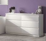 КАСТОР (KULLEN) комод ИКЕА / IKEA 6 ящиков белый | изображение 4