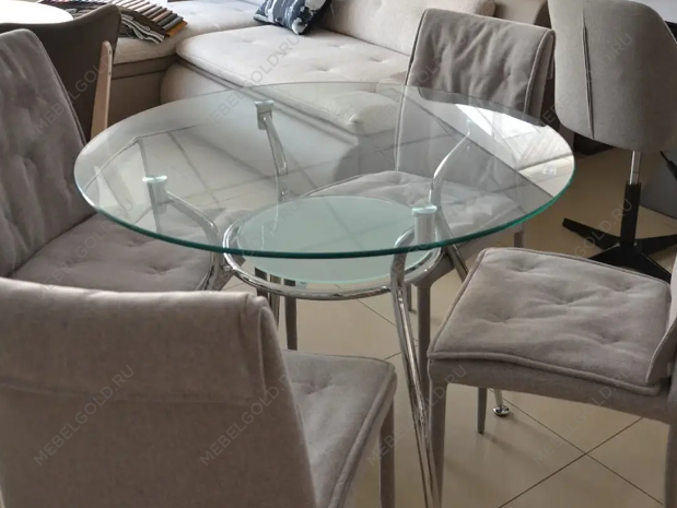 Стол обеденный Signal FINEZJA A 90 (стекло/хром) | изображение 3