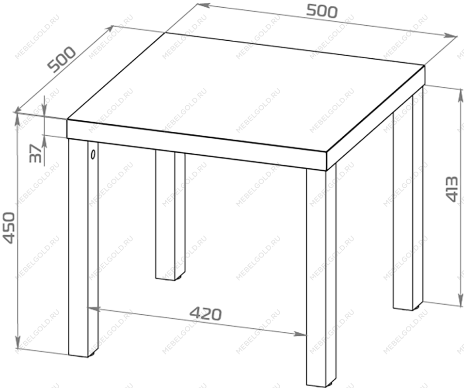 ЛАКК / ЭНКЕЛЬ Журнальный стол ИКЕА / IKEA 50, тамбурат, цвет белый | изображение 3