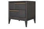 Тумба прикроватная Сидней 2 ящика, дуб графит | изображение 1