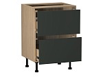 Стол с ящиками СЯ-60 (2), Женева (600*520*870) Дуб Палермо/Зеленый матовый, 21922 | изображение 1