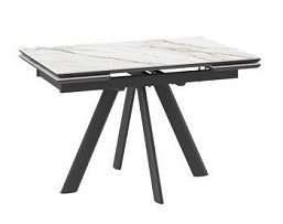 Стол с керамическим покрытием Джейтон-120 (CALAKATTA GOLD ST CER/Черный) 120(30+30)х80