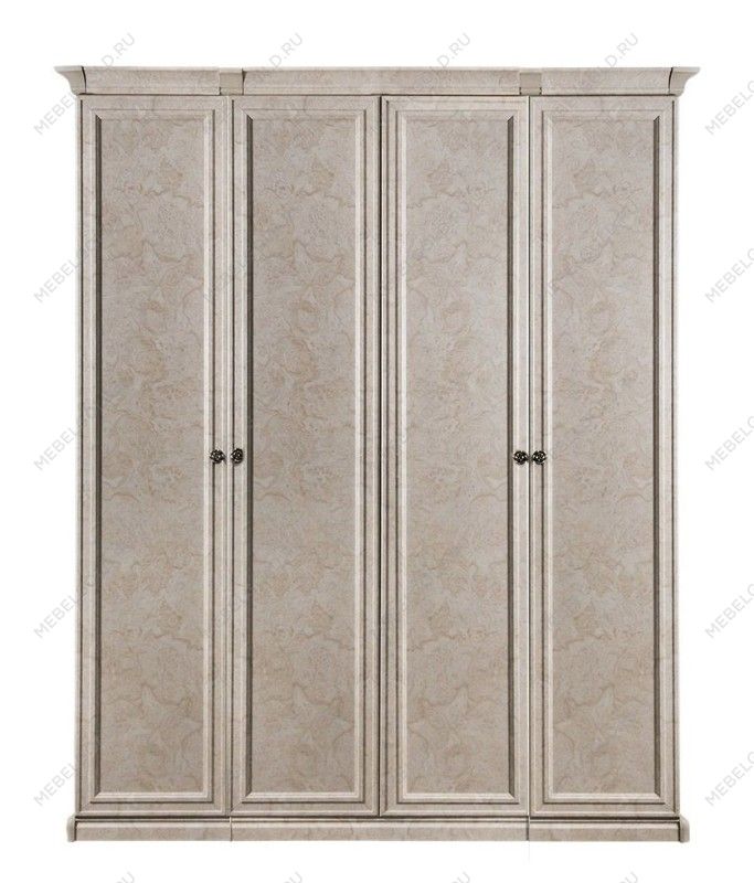 Шкаф Афина 4-дверный (2+2) без зеркал крем корень | изображение 1
