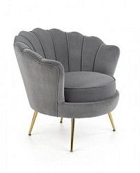 Кресло Halmar AMORINITO (серый/золотой)