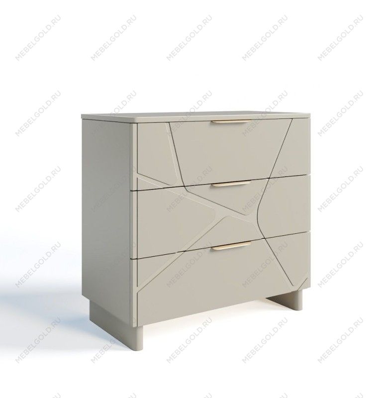Комод Лейла 3 ящика ярко серый