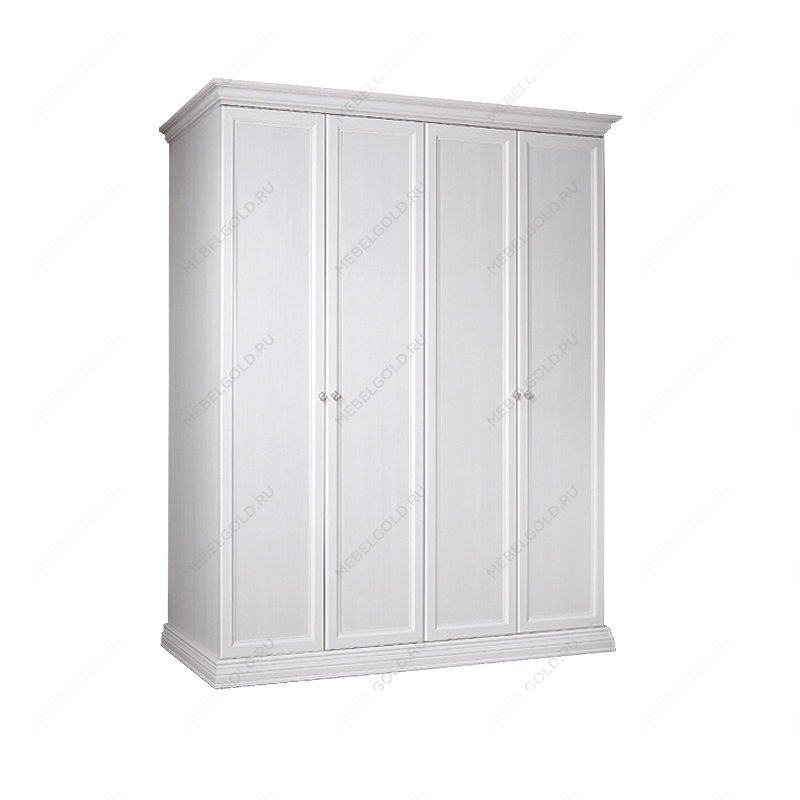 Шкаф 4-х дв. для платья и белья (без зеркал) Амели дуб АМШ2/4