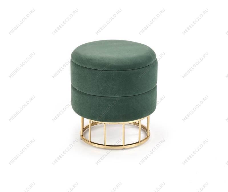 Пуф Halmar MINTY (темно-зеленый/золотой)