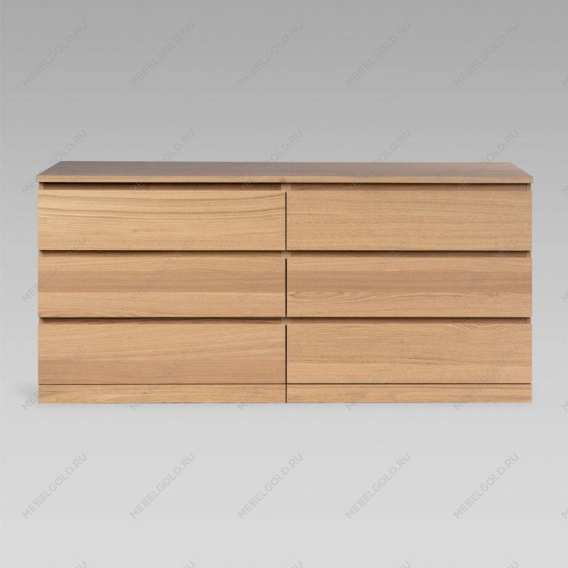 Варма Прайм 6Д комод 160x77x48 шпон дуб беленый | изображение 1