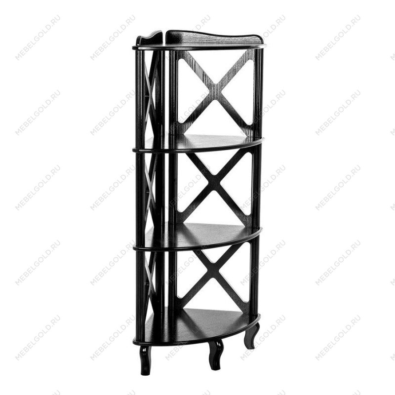 Этажерка-стеллаж угловая Джульетта-3 (венге) | изображение 1