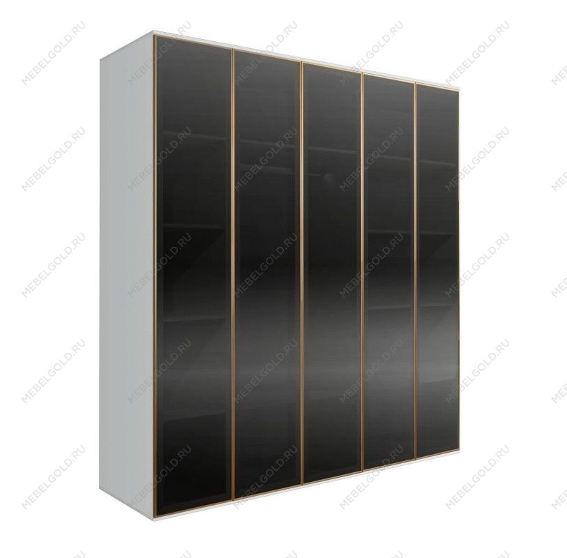 Шкаф 5-ти дв. Bogemia Air (Белый/Золото) БМШ2/5(5)