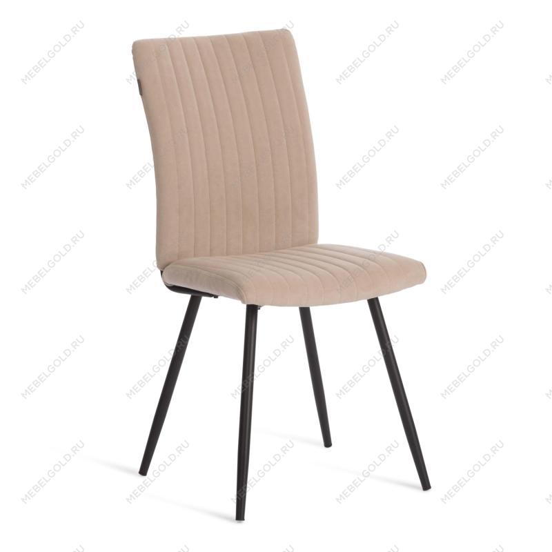 Стул обеденный Monte Carlo, флок, бежевый/черный, 7, 50х55х93