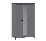 САГА шкаф 3 двери с зеркалом серый | изображение 3