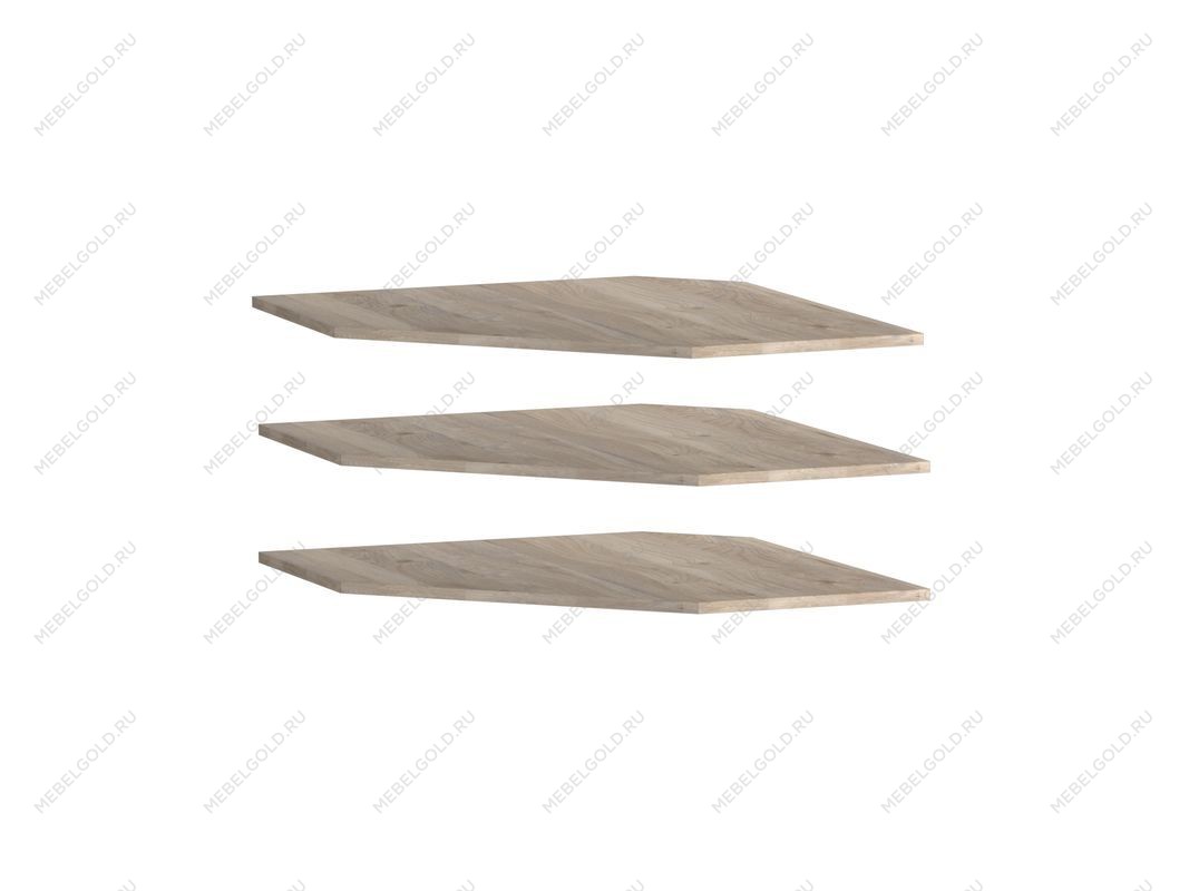 Доп.полки в шкаф для одежды угловой, Юта (736*736*16) Дуб Мария, 50612