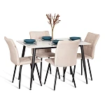 Стул обеденный Bari, LT, велюр, бежевый/черный, 7, 41х55х89 см | изображение 9