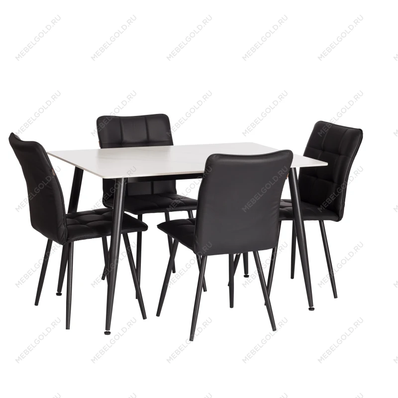 Стул обеденный Bari, LT, экокожа, черная, 41х55х89 см | изображение 5