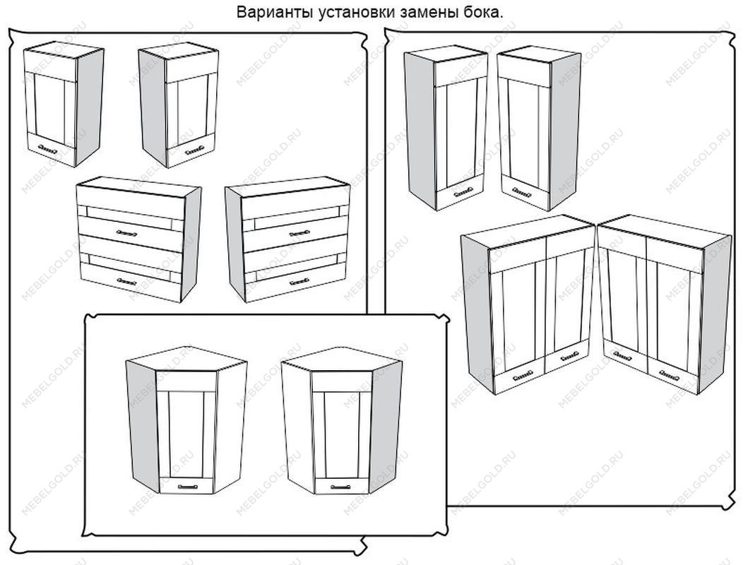 Замена бока шкафа ЗБ, Бьянка (300*16*960) Белый, 21101 | изображение 1