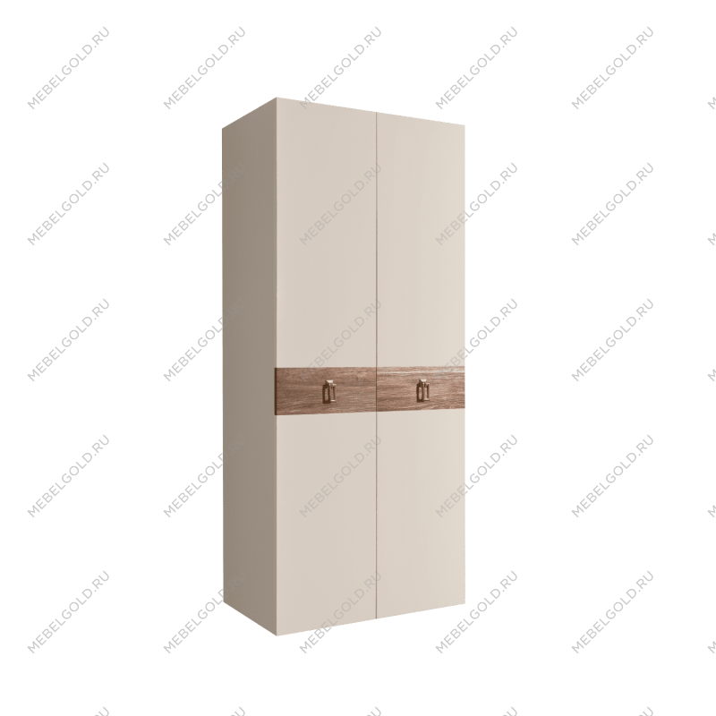Шкаф 2-х дверный Bogemia Wood Fa (Слоновая кость/Золото) БМШ2/2(Wo)