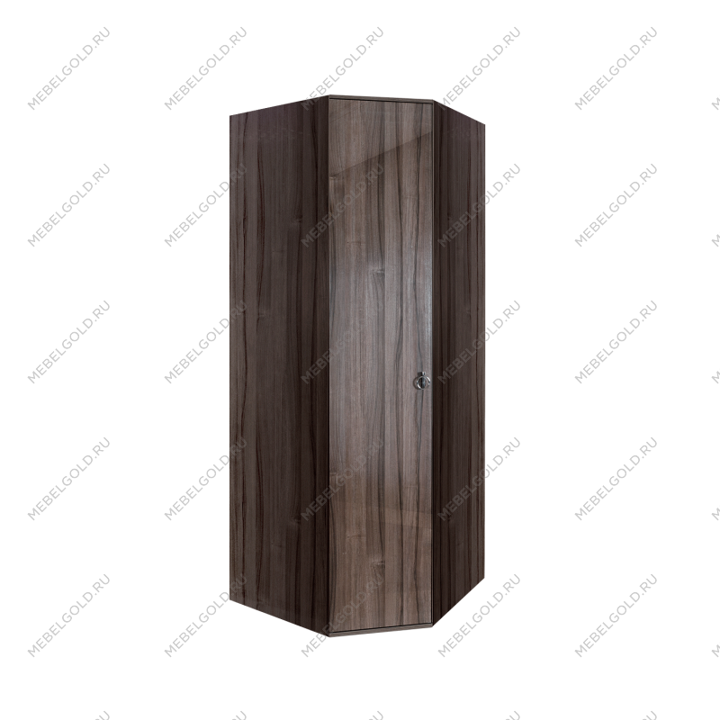 Шкаф угловой Римини (Орех империя/Серебро) РМШУ2/1