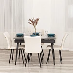 Стул обеденный Bari, LT, велюр, молочный/черный, 4, 41х55х89 см | изображение 10