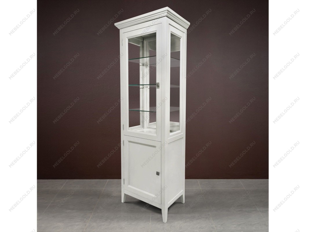 Витрина 1 дверная левая с зеркалом Manhattan (Молочный) | изображение 3