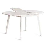 Стол обеденный SVELTO, ЛДСП, опора-массив березы, 105 х 105 (140) х 74.5 см, Белый /белый | изображение 4