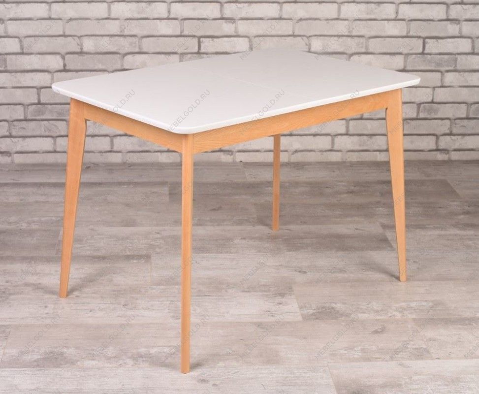 Стол Рэй-1200 (белая эмаль/светлый тон) | изображение 1
