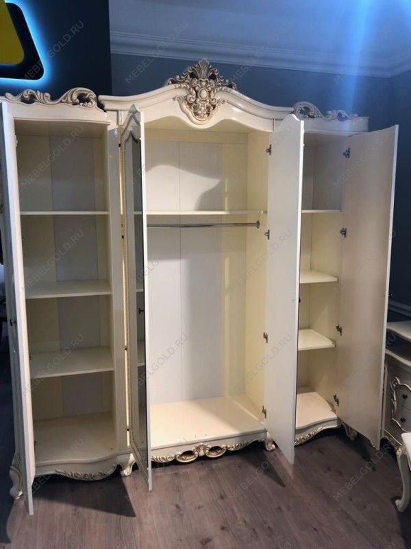 Шкаф Джоконда 4-дверный крем глянец | изображение 2