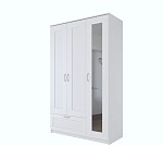 БРИМНЭС / СИРИУС Шкаф ИКЕА / IKEA комбинированный 3 двери и 1 ящик белый | изображение 3